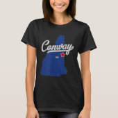 Conway New Hampshire Nh Map  T-shirt (Voorkant)