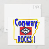 Conway Rocks. (blauw) Briefkaart (Voorkant / Achterkant)