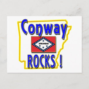 Conway Rocks. (blauw) Briefkaart