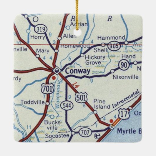 Conway South Carolina Keramisch Ornament (Achterkant)