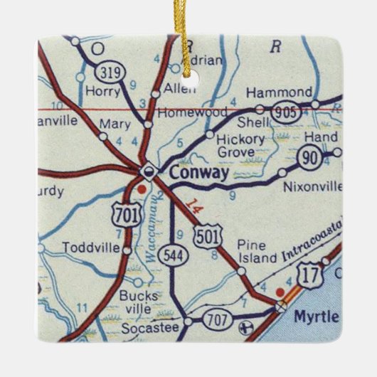 Conway South Carolina Keramisch Ornament (Voorkant)