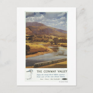 Conway Valley Scene British Railways Poster Briefkaart