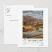 Conway Valley Scene British Railways Poster Briefkaart (Voorkant / Achterkant)