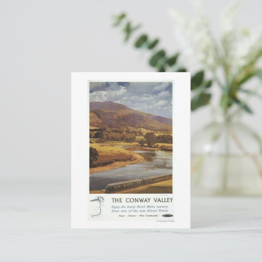 Conway Valley Scene British Railways Poster Briefkaart (Staand voorkant)