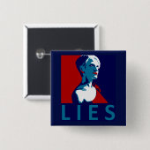 Conway's "Lies" Pin Vierkante Button 5,1 Cm (Voorkant /achterkant)