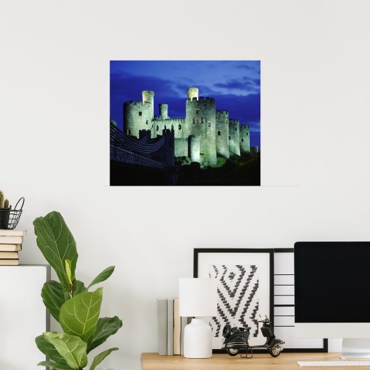 Conwy Castle, Gwynedd, Wales Poster (Thuiskantoor)