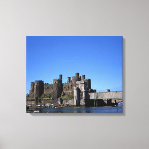 Conwy Castle North Wales Briefkaart Poster Faux Ca Canvas Afdruk