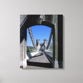 Conwy Suspension Bridge Conwy North Wales Briefkaa Canvas Afdruk (Voorkant)