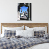 Conwy Suspension Bridge Conwy North Wales Briefkaa Canvas Afdruk (Insitu (Slaapkamer))