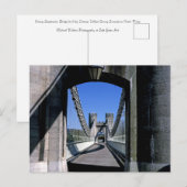 Conwy Suspension Bridge Conwy North Wales Briefkaart (Voorkant / Achterkant)