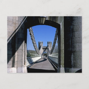 Conwy Suspension Bridge Conwy North Wales Briefkaart