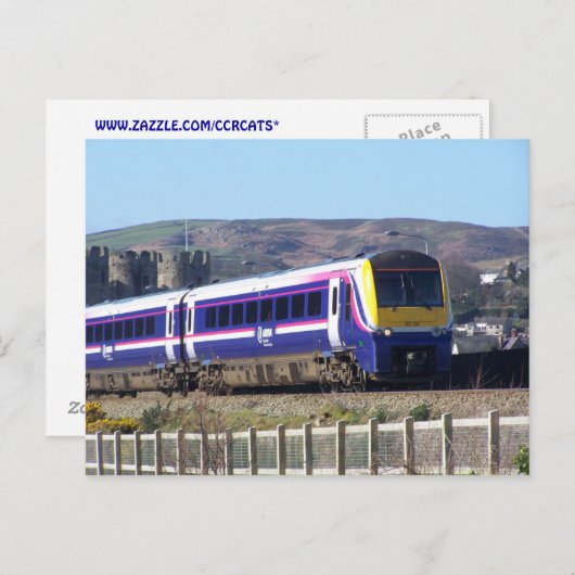 Conwy-trein Briefkaart (Voorkant / Achterkant)
