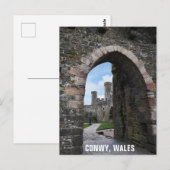 Conwy Wales Welsh Castle reisfoto Briefkaart (Voorkant / Achterkant)