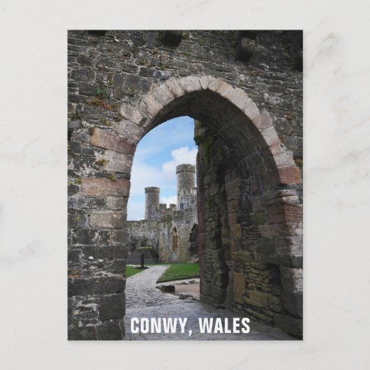 Conwy Wales Welsh Castle reisfoto Briefkaart (Voorkant)