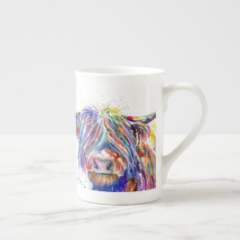 Coo2 Highland koe Schotse bone china mok