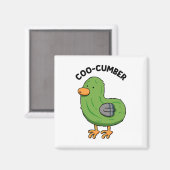 Coo-cumber Pigeon Pickle Pun Magnet (Voorkant / Achterkant)