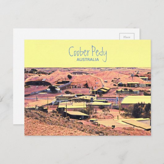 Coober Pedy mijnstad Australië reizen Briefkaart (Voorkant / Achterkant)