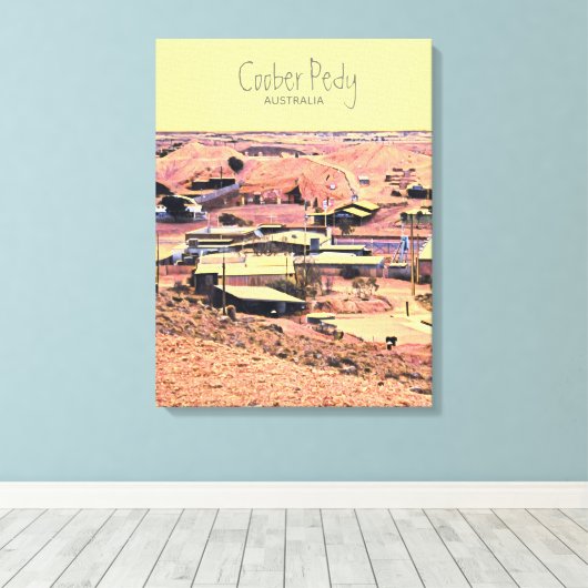 Coober Pedy mijnstad Australië reizen Canvas Afdruk (Insitu (Houten vloer))