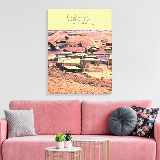 Coober Pedy mijnstad Australië reizen Canvas Afdruk (Insitu (Woonkamer))