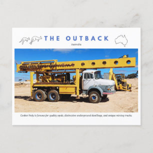 Coober Pedy Mining Truck Briefkaart