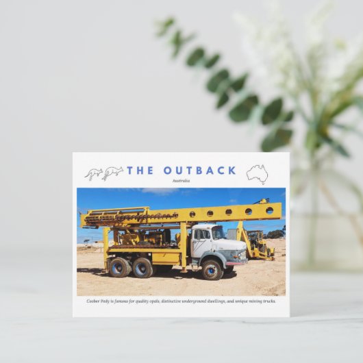 Coober Pedy Mining Truck Briefkaart (Staand voorkant)