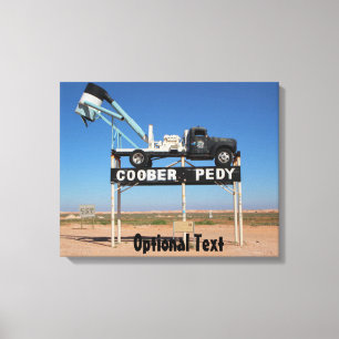 Coober Pedy Outback Australia Souvenir Foto Canvas Afdruk