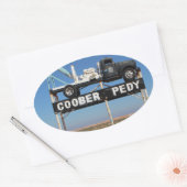 Coober Pedy Outback Australia Souvenir Foto Ovale Sticker (Envelop)