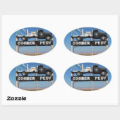 Coober Pedy Outback Australia Souvenir Foto Ovale Sticker (Vel)