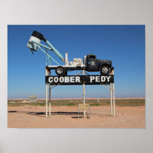 Coober Pedy Outback Australia Souvenir Foto Poster