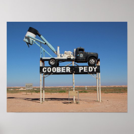 Coober Pedy Outback Australia Souvenir Foto Poster (Voorkant)