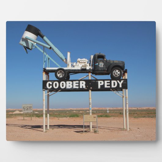 Coober Pedy Outback Australië Souvenir Foto Plaque Fotoplaat (Voorkant)