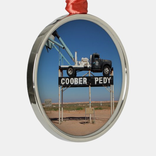 Coober Pedy Outback Souvenir Metalen Ornament (Rechts)