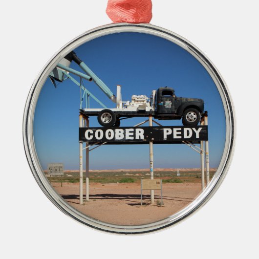  Coober Pedy Outback Souvenir Metalen Ornament (Voorkant)