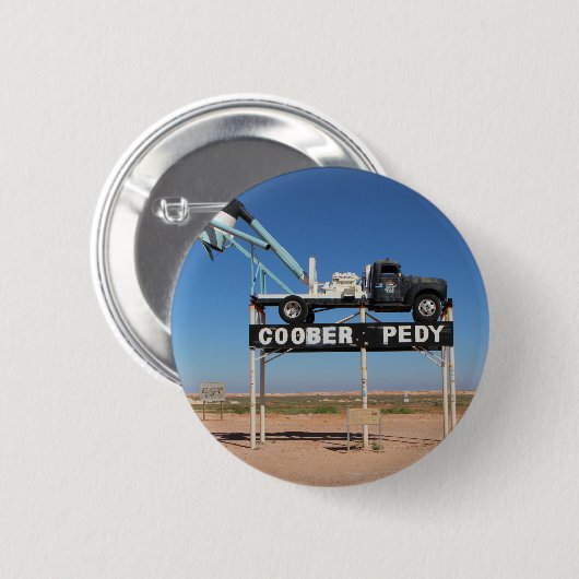  Coober Pedy Outback Souvenir Ronde Button 5,7 Cm (Voorkant /achterkant)