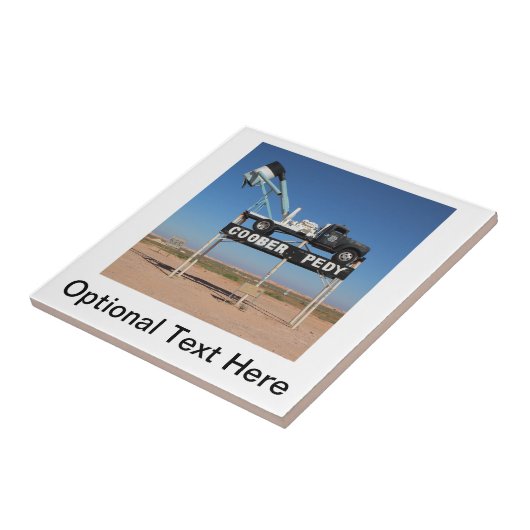 Coober Pedy Outback Souvenir Tegeltje (Zijkant)