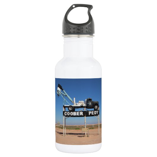  Coober Pedy Outback Souvenir Waterfles (Voorkant)