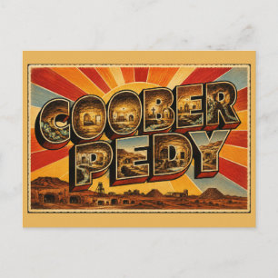 Coober Pedy Zuid-Australië Outback Opal Stad Kunst Briefkaart