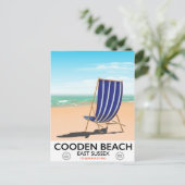 Cooden Beach East Sussex poster voor reizen naar O Briefkaart (Staand voorkant)