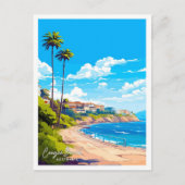 Coogee Beach Australië Reizen illustratie Briefkaart (Voorkant)