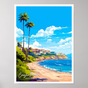 Coogee Beach Australië Reizen  illustratie Poster