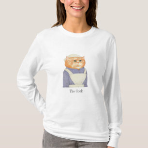 COOK CAT Dames Basic T-shirt met Lange Mouwen