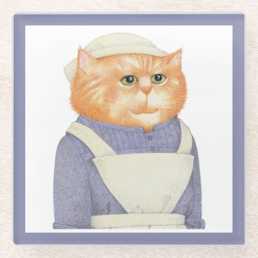 COOK CAT Glass Drink Onderzetter (Voorkant)
