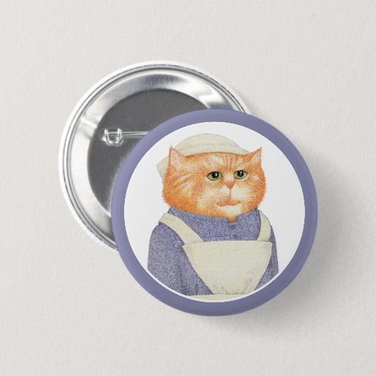 COOK CAT Ronde Pin Button (Voorkant /achterkant)