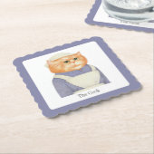 COOK CAT Scalloped Square Onderzetters + Tekst (Gebogen)