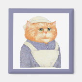 COOK CAT Square Magnet (Voorkant)