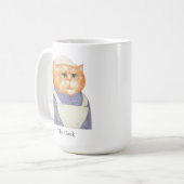 COOK CAT Tall White Mok + Tekst (Voorkant links)