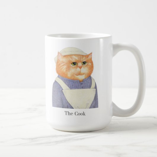 COOK CAT Tall White Mok + Tekst (Rechts)