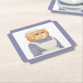 COOK CAT Ticket Papier Onderzetters (Gekanteld)