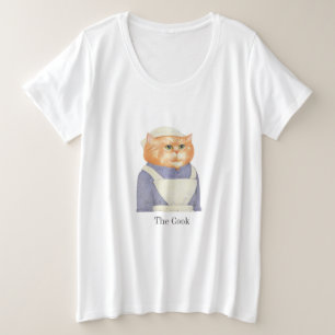 COOK CAT Women's Plus Size-T-Shirt Grote Maat T-shirt