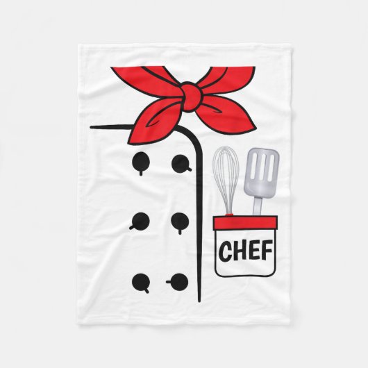 Cook Chef Coat Costume Funny Halloween Shirt Kids  Fleece Deken (Voorkant)